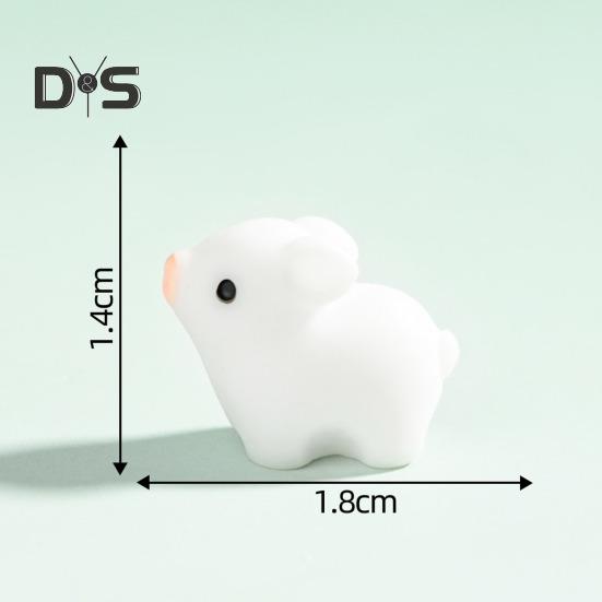 6 Pcs Mini Pig Figurine Resin Miniature Pig Ornament Planter Decor Cartoon Mini Pig Statue for Moss Micro Landscape Fairy Garden Accessories