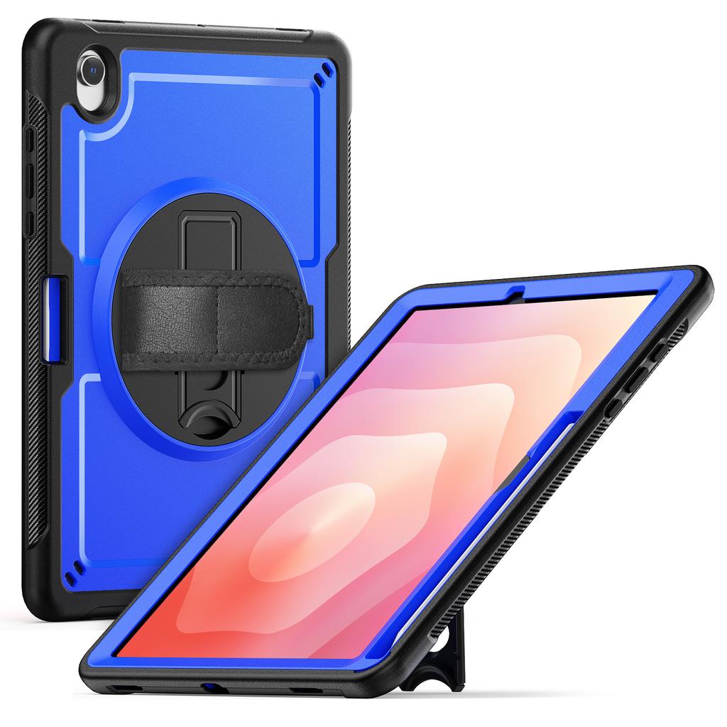 For Samsung Galaxy Tab S10 Lite Case Kickstand PC + TPE Tablet Cover with Hand Strap