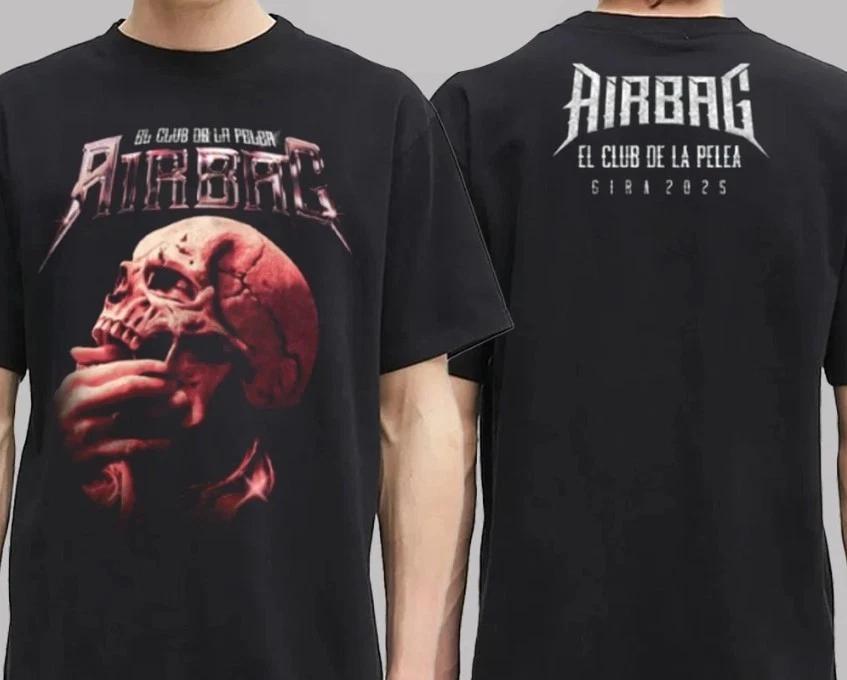 

Airbag Band Hurricane Mask Unisex 100% Cotton T-shirt Mens Tees Top L