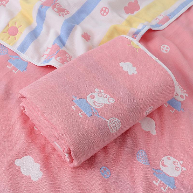 Newborn Jacquard Six-Layer Gauze Bath Towel and Summer Blanket for Babies and Toddlers.