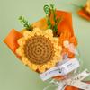 1Pcs Sunflower Yarn Bouquet Handmade Knitted Graduation Bouquet Gift
