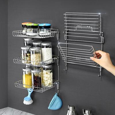2/3 Tier Foldable Spice Rack Organizer for Cabinet Spice Organizer Seasoning Organizer for Countertop Cabinet Kitchen Pantry&Cupboard