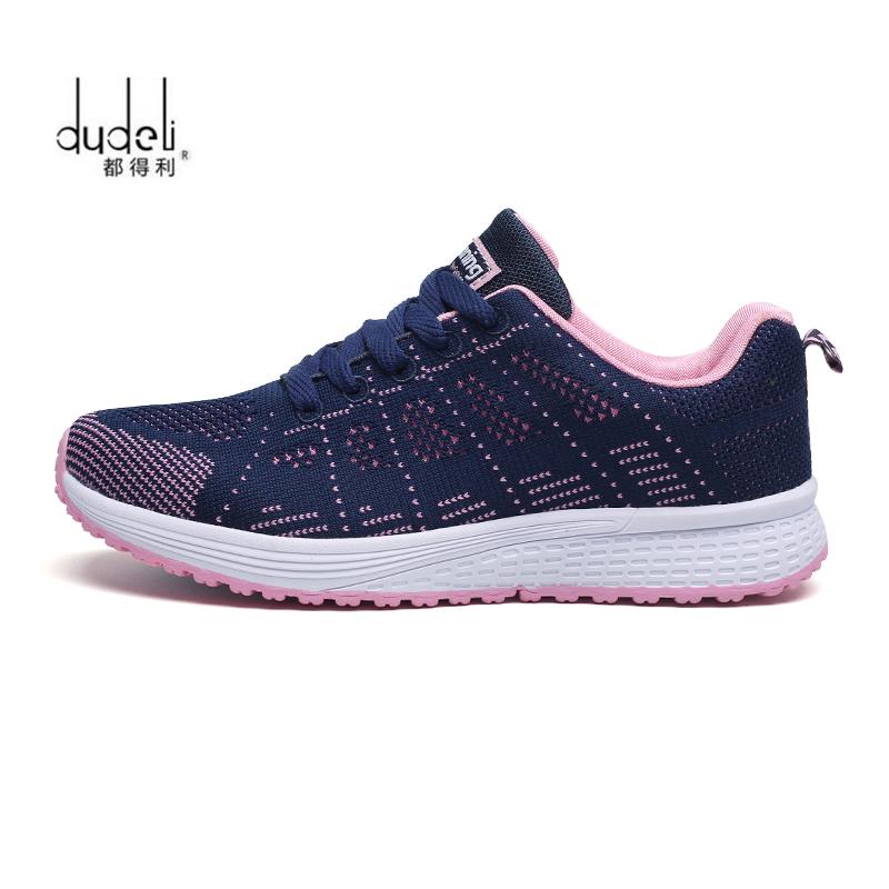 Fashion 2025 Spring Women Shoes Flats Lady Fashion Casual Breathable Sneakers Mesh Running Shoes Women Sport Flat Platform Plus Size