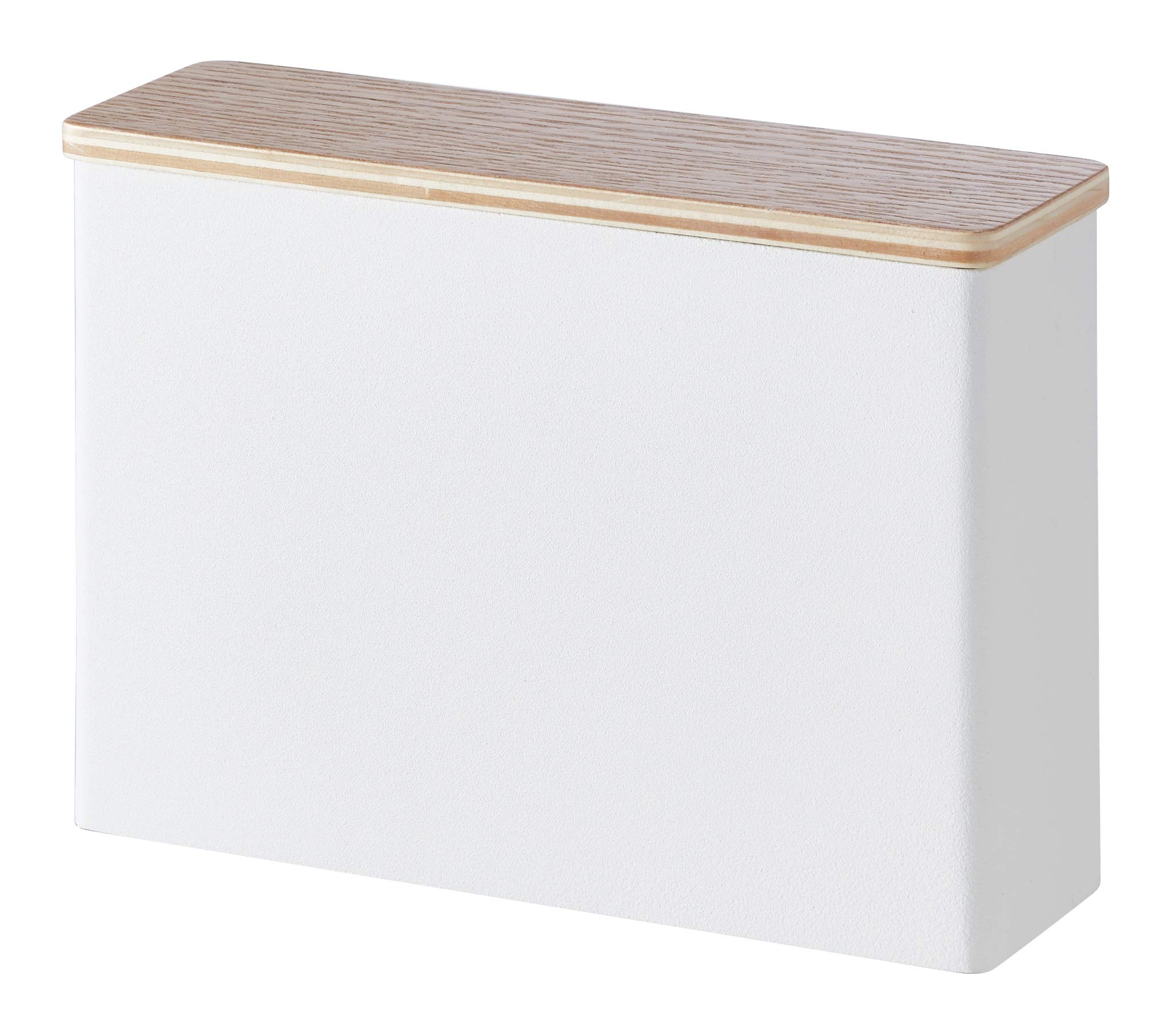 

Yamazaki Tosca Coffee Paper Filter Case, White, Approx. W18.5 x D5.7 x H14cm, with Lid, Dust Protection, 3802