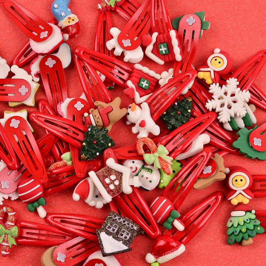 Christmas Red Series Hair Clips - Random Patterns & Accessories