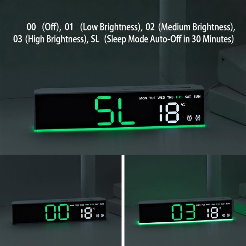 LED Wall Clock Simple Colourful Digital Clocks Gym Wall Multifunction Clock Large Led Screen Large Digital