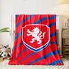 Red Lion Crest on Bold Stripes print blanket soft and cozy perfect for the living room bed sofa or a nap,gift
