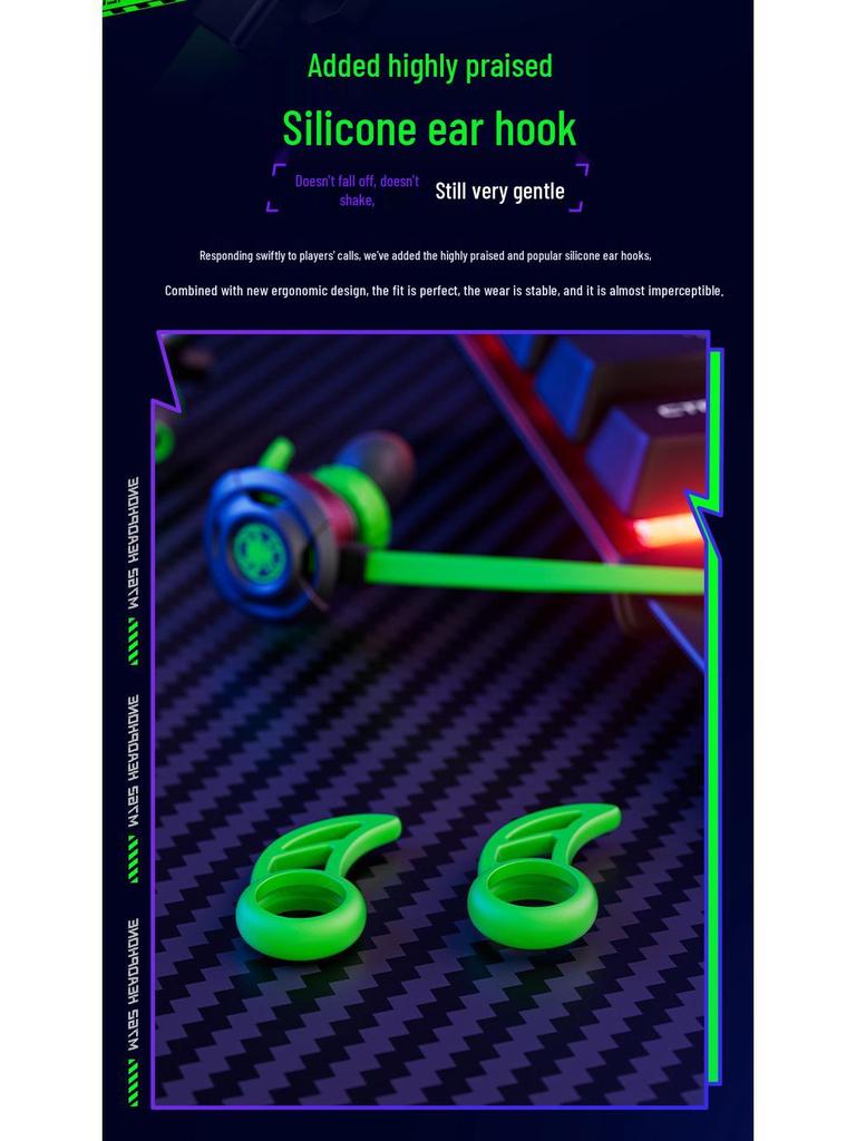 Type-C Pukee M762 Noise-Canceling Wired Gaming Earbuds