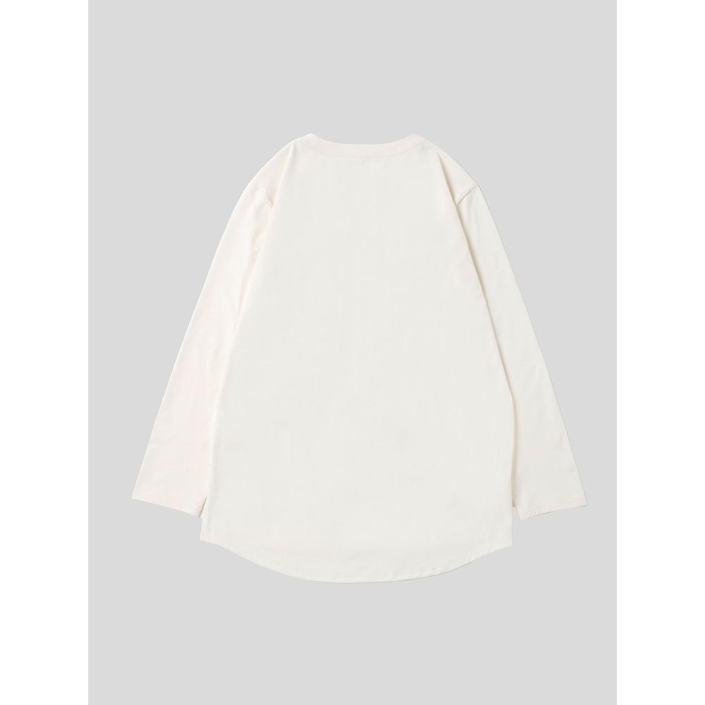 Daiso [woMen] Sorona Long Sleeve Loose Fit M Ivory