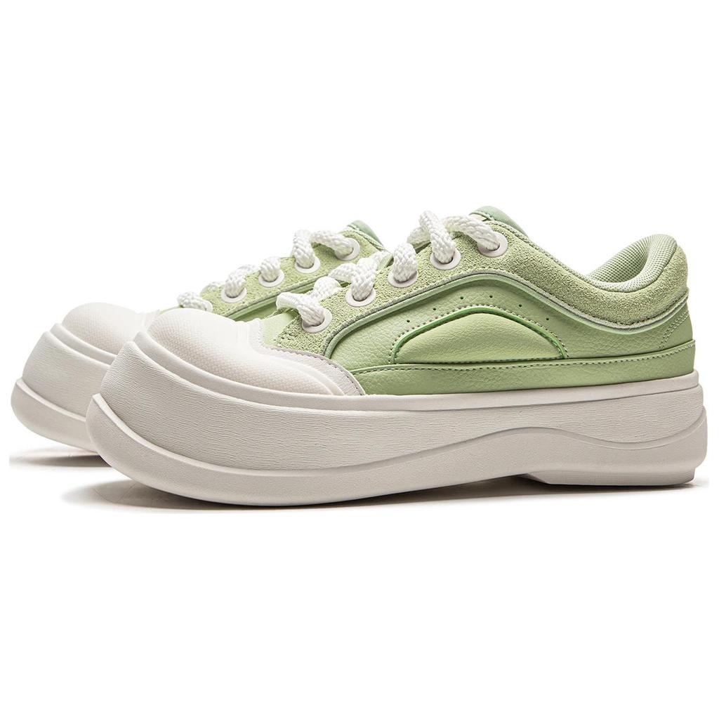 Li Ning Honey Thick Sole Height Increasing Big Toe Shoes Classic Comfortable Trendy Non Slip Wear Resistant Low Top Skate Shoes AGCV096-4