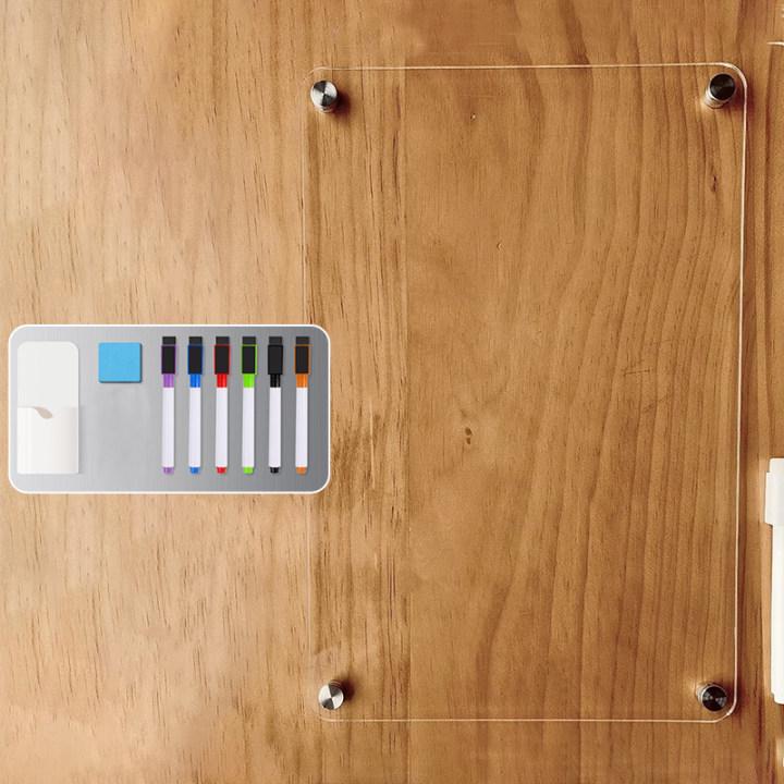 Clear Magnetic Acrylic Double-Layer Dry Erase Board for Refrigerator