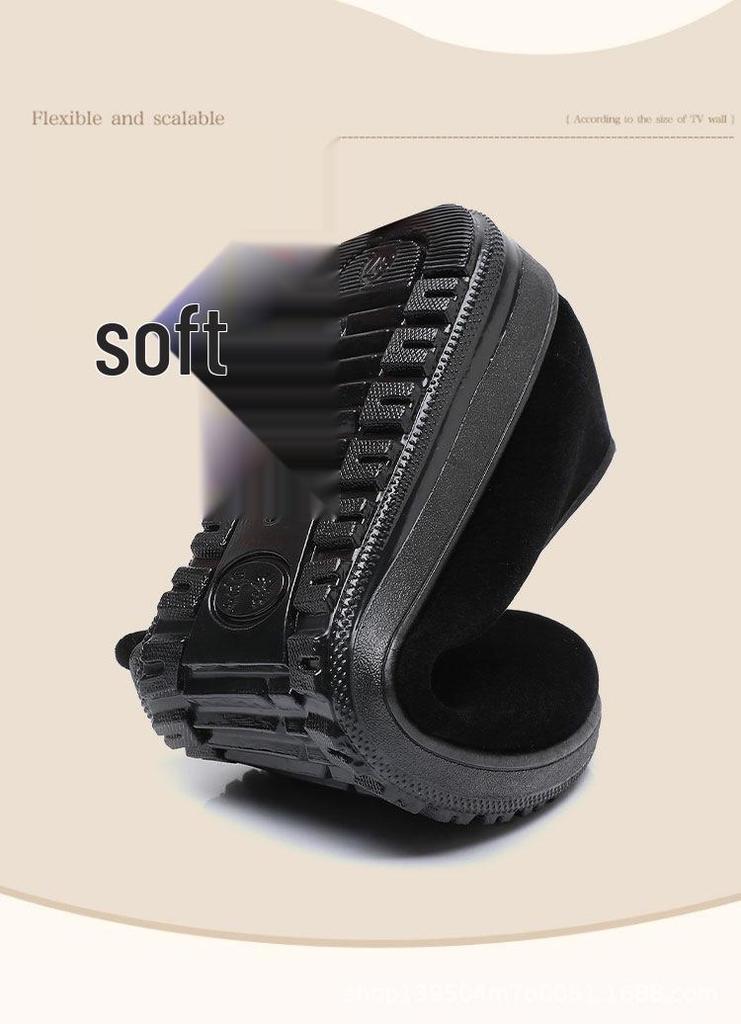 Women's Black Old Beijing Soft Sole Cloth Shoes - Flat, Non-slip, Shallow Mouth, Ideal for Work and Dance
