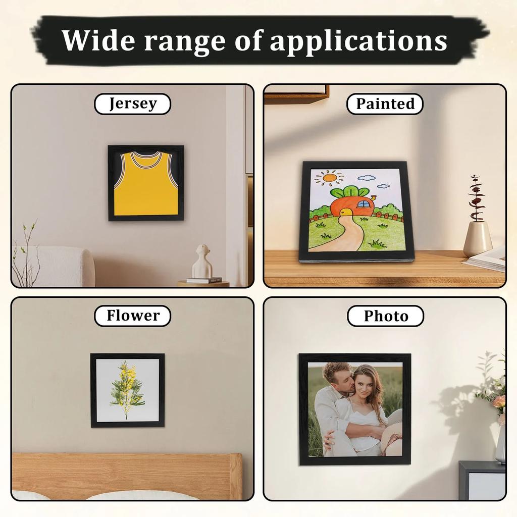 Wood Jerseys Display Frame Wall Mounted T Shirt Storage Box Multifunctional Shadow Box Frame for Jerseys Memorabilia