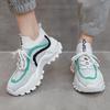 Fashion Fashion Mixed Colors Mesh Sports Shoes Women Thick Sole Non Slip Lace Up Chunky Sneakers Summer Comfort Platform Casual Shoes