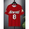 New Men's Summer Sports Word Count 8 Printed Breathable Round Neck T-shirt Shorts Set Outdoor Casual Clothing