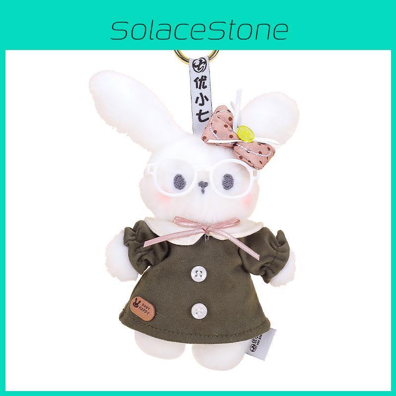 Girl Heart Plush Toy Keyring With Cute Rabbit Design For Backpacks And Gifts