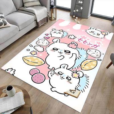 Cute Bunny Friends Carpet For Playroom Bedroom Living Room Sofa Home Decorkids Game Area Rug Nonslip Floor Mat
