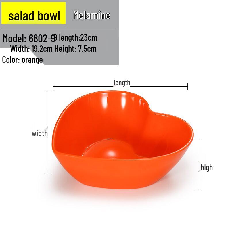 Yipan Melamine Heart Breakfast Bowl Set