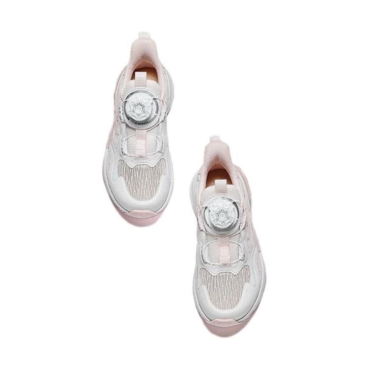 Anta Comfortable Versatile Non-Slip Wear-Resistant Low-Top Casual Shoes Kids Casual Shoes White Pink 322439925-1