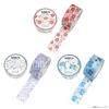 Kamiiso Sansho Masking Tape SAIEN Original 3-Pattern Set (Rose Garden, Lavender Field, Rainy Hydrang