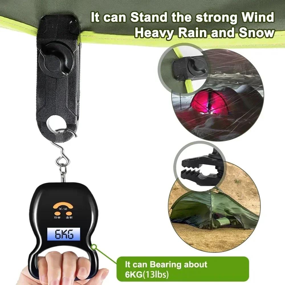 Tent Clips Outdoor Camping Elastic Rope Tent Clips Fixed Plastic Tent Accessories Reinforced Plastic Clips Camping Accesorios