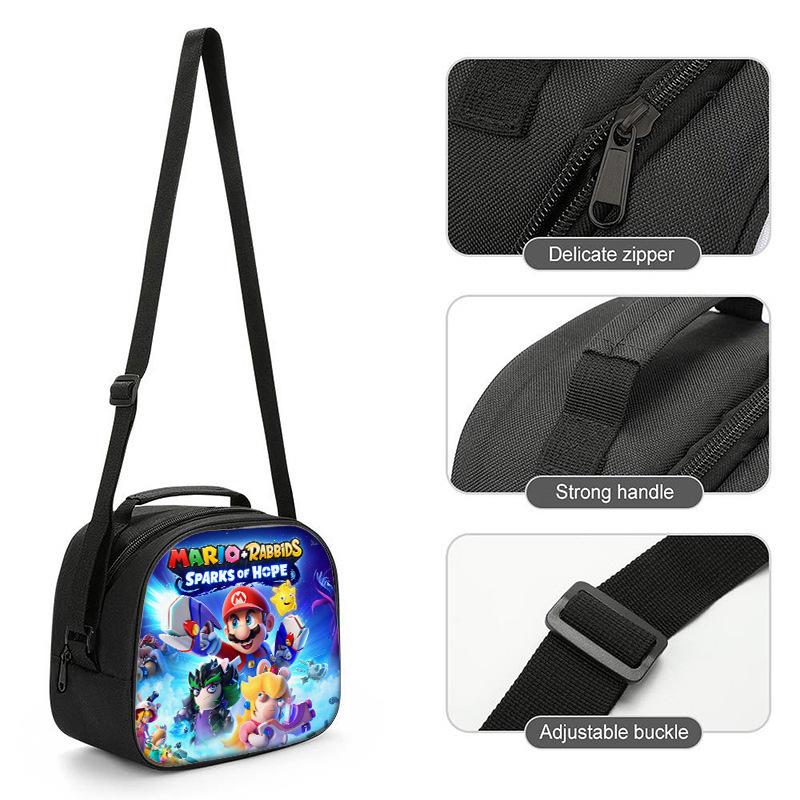 Messi & Ronaldo World Cup Kids' Lunch Bag - Insulated Handheld Picnic Bag for Students