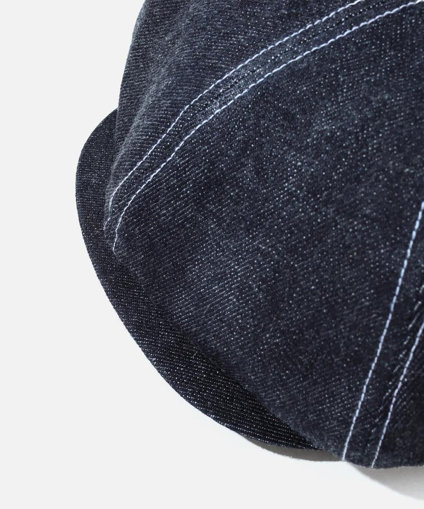 Kojima Genes Basic Casquette Cap, Indigo Denim, Classic Newsboy Style, Adjustable, Made in Japan Okayama, RNB-986