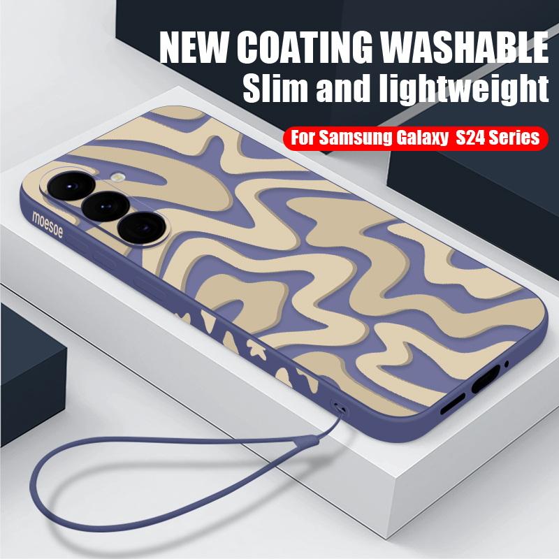 Für Samsung S24 S23 Ultra S22 S21 FE A54 A54 A52 A34 A14 A53 A71 A51 A72 Weiche TPU stoßfest Telefon Fall Mode Streifen Muster Abdeckung