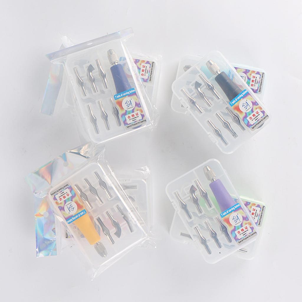 Craft Linoleum Cutter with 6 Size Cutting Head Assorted Lino Cutter Carving Tool For Block Printing And Craft Project