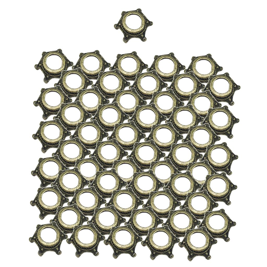 50pcs Crown Charms Beads for Jewelry Making Necklace Earrings Antique Bronze