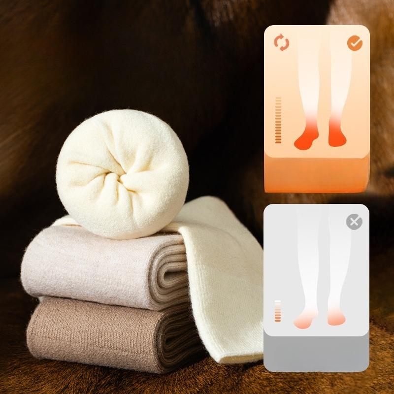 Woolen Socks for Women, Thickened Warm Mid-calf Socks, Loose Stockings That Don't Pinch The Feet, Long Calf Socks for Women