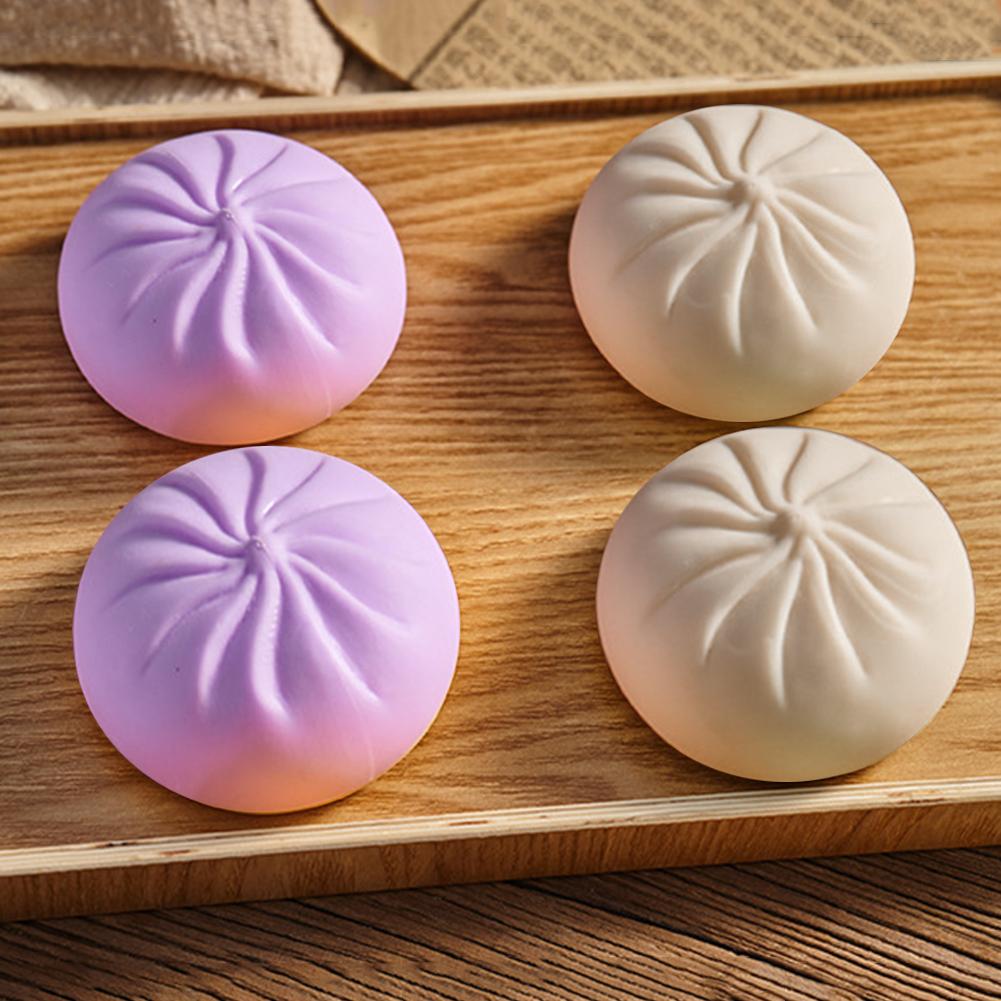 Squishes Bao Bun Squeeze Toy Simulation Food Squishies Bun Steamer Squishy Stress Ball Sensory Squeeze Toy For Anxiety Relief