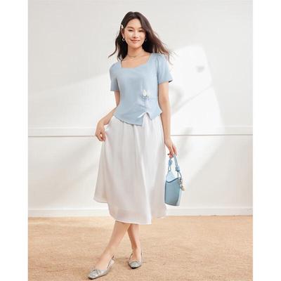 IEF Plus Size Summer Fairy Mid-Length Skirt