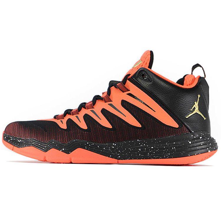 Jordan CP3 9 Round Head Comfortable Shock Absorption Non-Slip Lightweight Rebound Mid-Top Basketball Shoes Men Sneaker Black Orange 829217-802