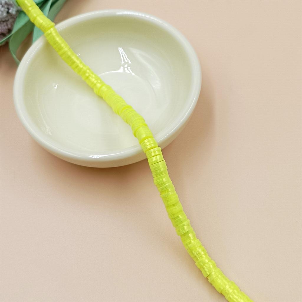 1 Strang 350 Stück 6mm Polymer Clay Perlglanzpuder Spacer Lose Perlen für Schmuckherstellung