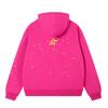 Young Thug Style Foam Letter Hoodie - Pink Hip-Hop Sweatshirt for Couples