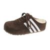 Three bars increase height by 5cm~ Women's outer wear 2025 autumn and winter new lazy shoes velvet soft-soled shoes German training half slippers