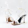 Fashion Cross Tied Square Toe High Heel Shoes for Woman Lace-up Thin Heeled  Designer Roman Shoe Fashion Comforts Plus Size Women Sandal