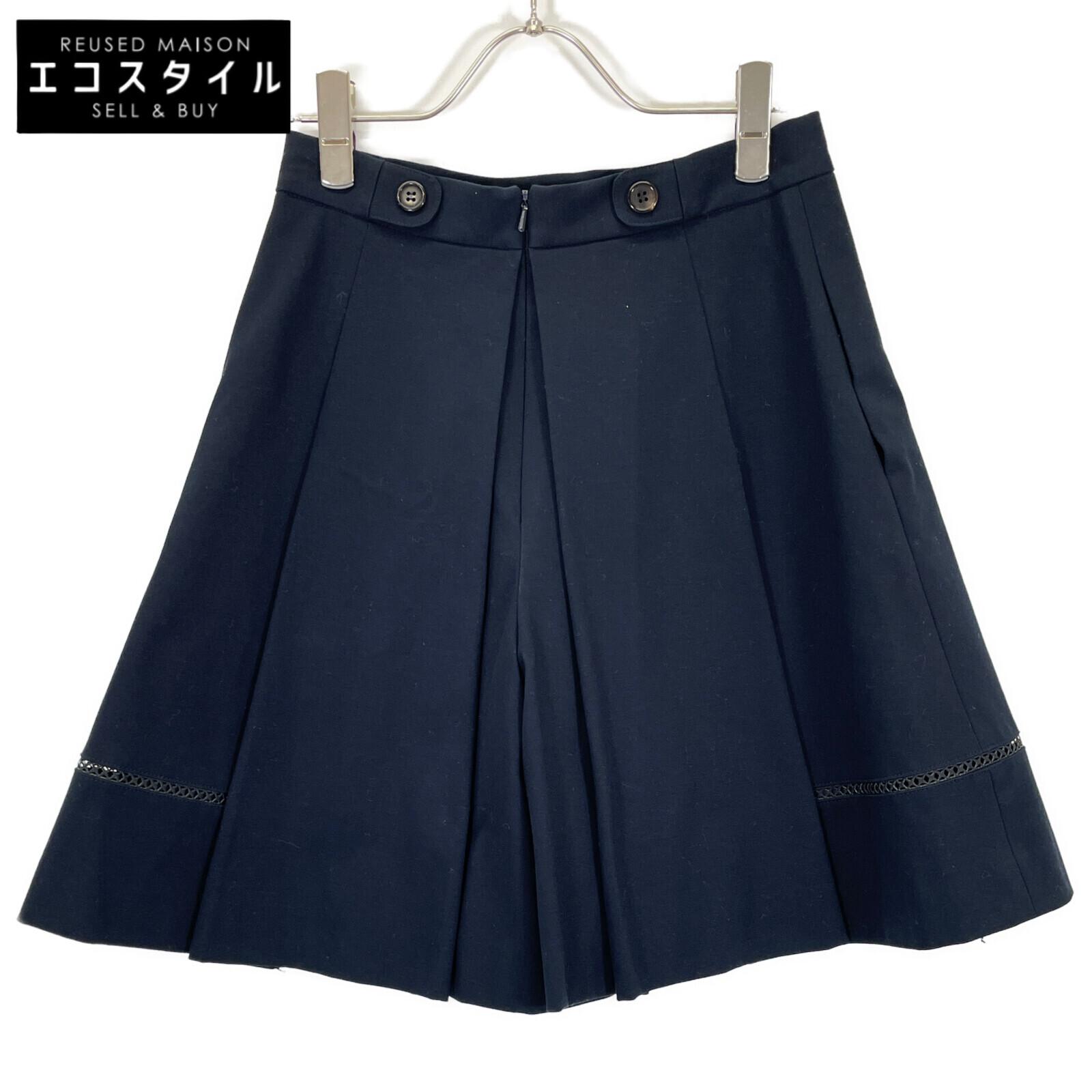 

FOXEY NEW YORK 36609 Темно-синие брюки-кюлоты из хлопкового трикотажа Костюмные брюки Брюки 38 Темно-синий Б/у