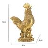 Brass Rooster Cock Figurine Statue Chinese Lucky Fengshui Ornament For Home Office Store Desktop Decoration Handmade Crafts 2025