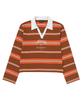 Syupeodeulai Women'S Striped Collar Long Sleeve Brown Sdfipdp29Brw