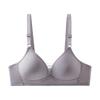 No steel ring bra smooth surface thin cup gathering anti-light three-breasted middle-aged and elderly bra factory