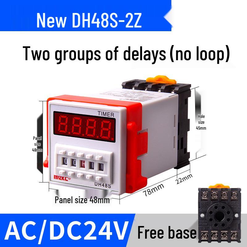 DH48S-S Digital Time Relay: Adjustable 24V/220V Cycle Control, 2Z Switch, 380V Delay