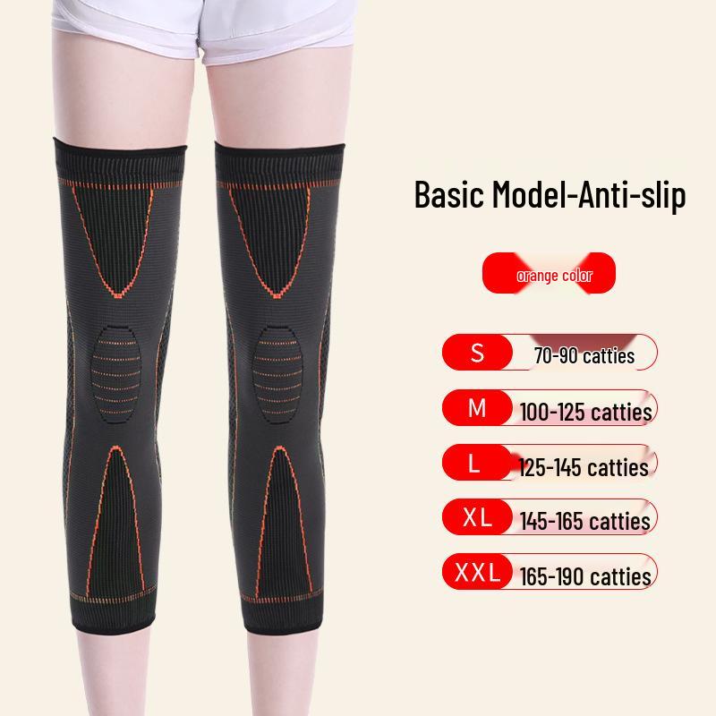 Men's Fleece-Lined Knee Support Sleeves - Non-Slip, Warm Compression for Sports and Cold Legs