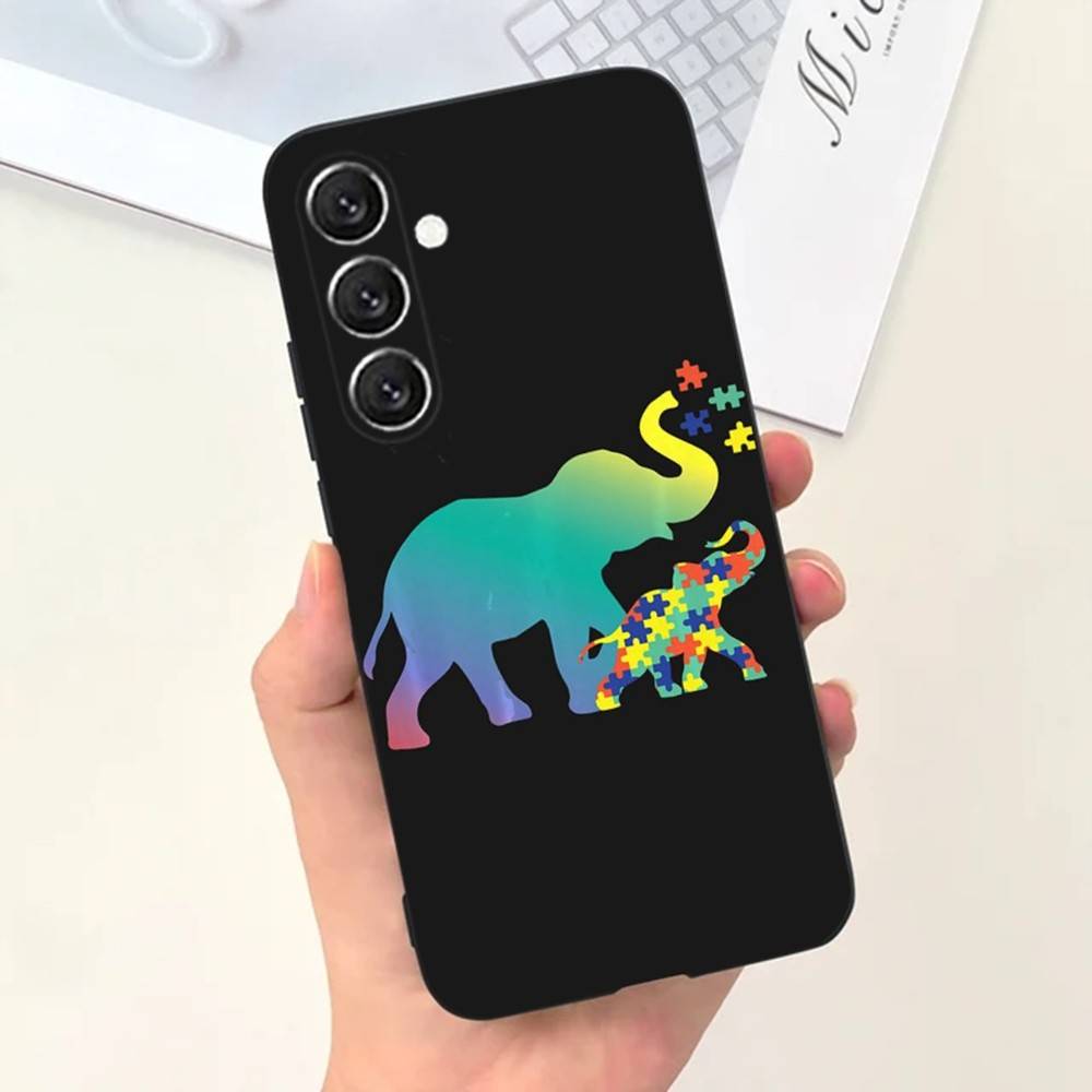 

Autism Support Puzzle Phone Case Phone Case For Samsung S25,S24,S21,S22,S23,S30,Ultra,S20,Plus,Fe,Lite,Note,10,9,5G Black Cover Samsung S25ULTRA