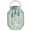 Wrought Iron Solar Garden Lantern - Decorative Outdoor Light for Courtyard and Villa.