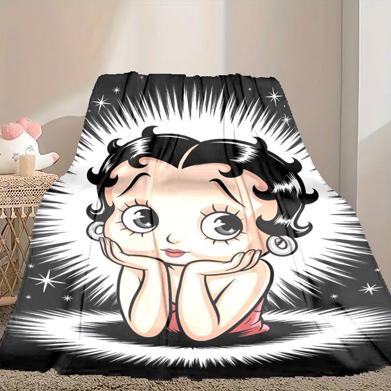1pc Betty Boop Blanket, Cozy Printed Throw Blanket, A Heartfelt Gift for Your Family and Friends
