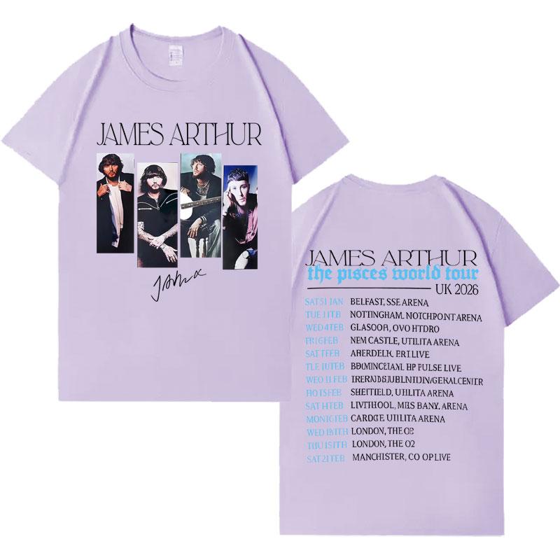 Singer James Arthur Mens T Shirt Fashion New Album 2026 Casual Oversized TShirts Hip Hop High Quality Cozy Short Sleeve Unisex