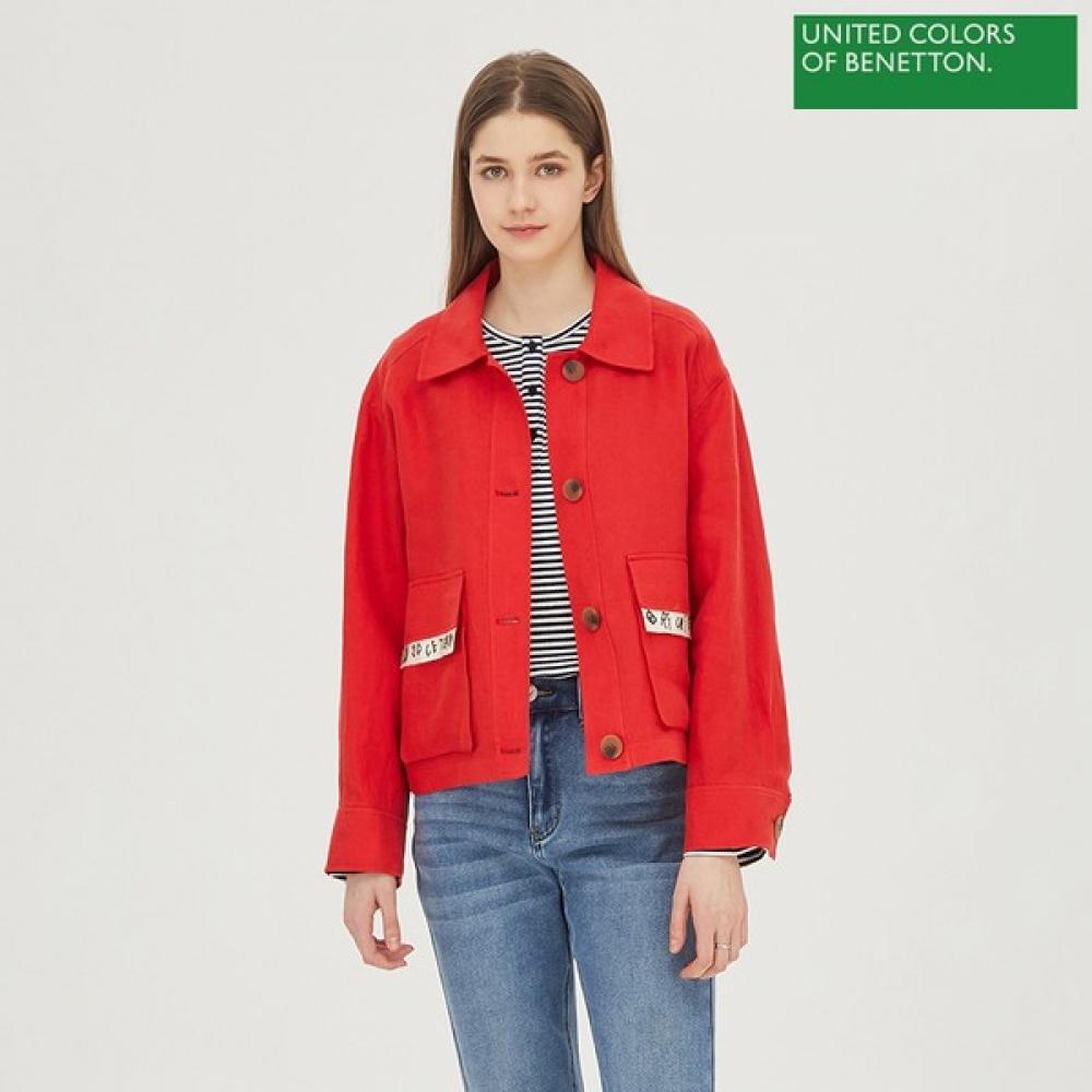 

Летний твидовый джемпер Benetton Benetton Bajpa5331 Rd Red/42