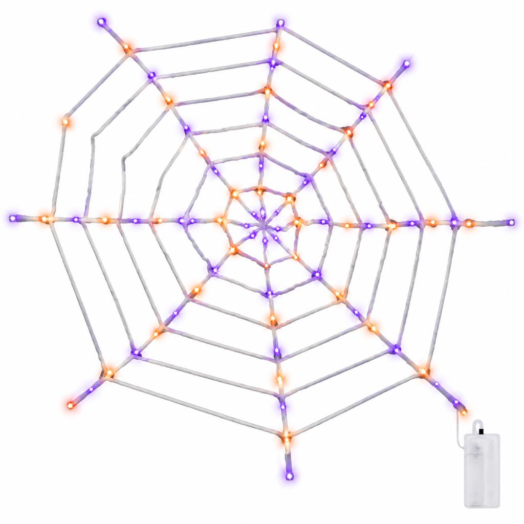 Halloween LED Glowing Spider Web Decoration